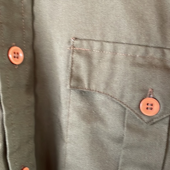 Fieldmaster Button UP 70s Vintage Size S Green - Picture 3 of 4